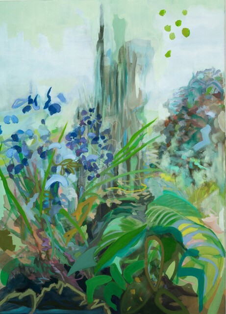 Katharina Ismer, Strukturen, 110x80 cm, Öl-Tusche auf Leinwand, 2025