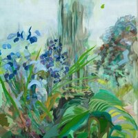 Katharina Ismer, Strukturen, 110x80 cm, Öl-Tusche auf Leinwand, 2025 Katharina Ismer, Strukturen, 110x80 cm, Öl-Tusche auf Leinwand, 2025