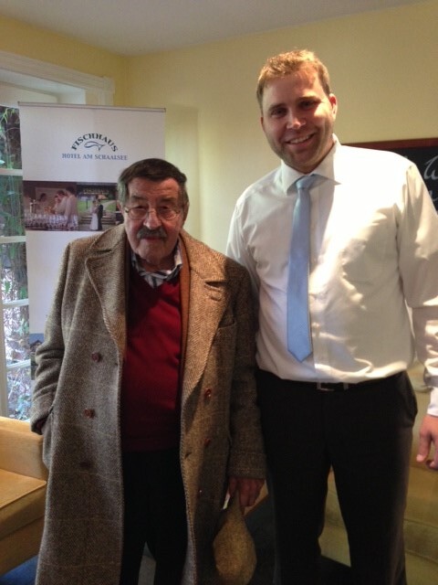 Günter Grass und Jens Niemann, Photo Credit - Fischhaus am Schaalsee