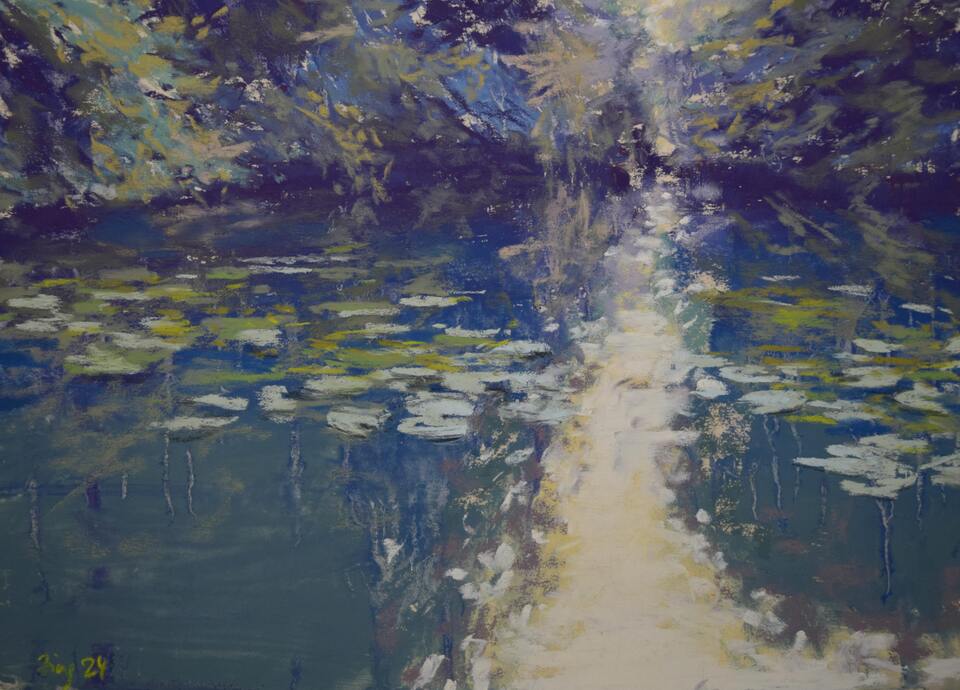 Martina Zingler, Thinking of Monet, 30x40 cm, Pastell, 2024