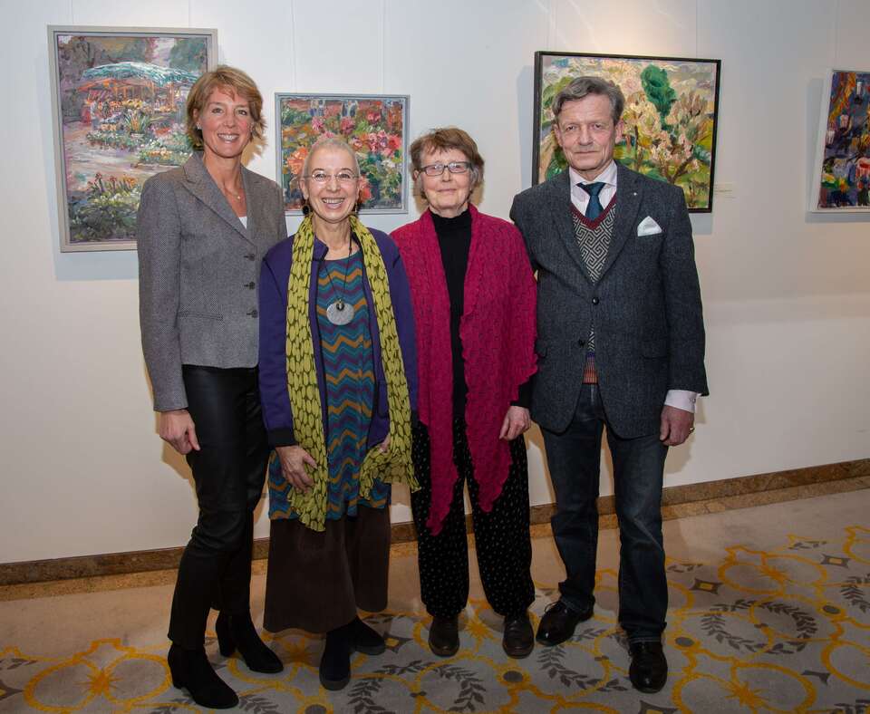 v.l. Christina Block, Sibylle Bross, Meike Lipp und Kunsthistoriker Dr. Thomas Gädeke