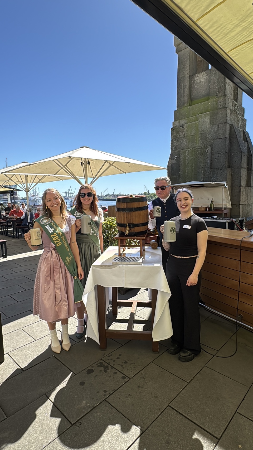 Bierkönigin, Bierprinzessin, Braumeister Hundt und Brauerin Clasen-Mellüh