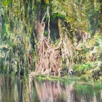 Claudia Bormann, Tsitsikama forest, 240x200 cm, Acryl auf Leinwand, 2026 Claudia Bormann, Tsitsikama forest, 240x200 cm, Acryl auf Leinwand, 2026