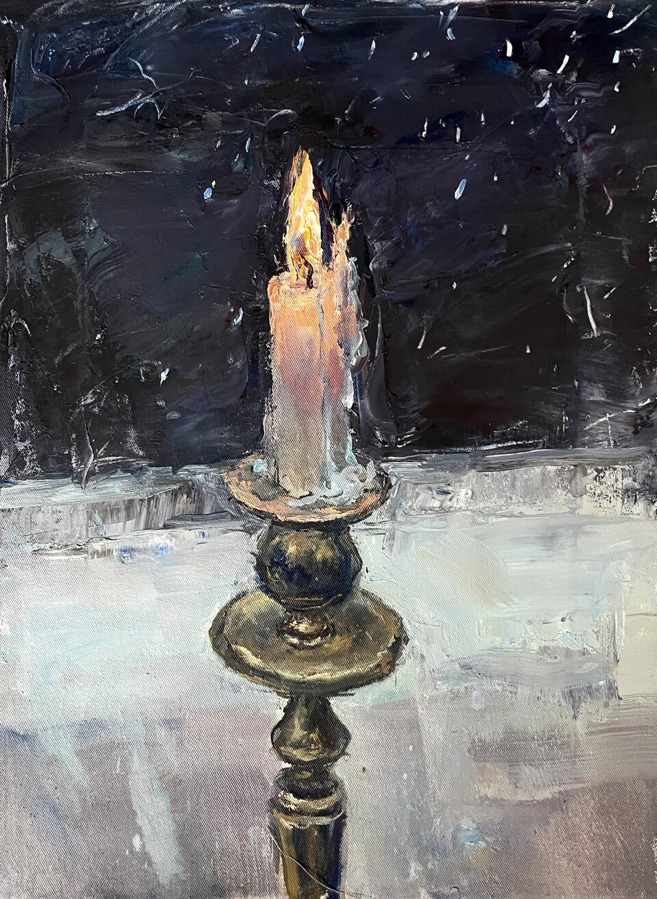 Corinna Weiner Kerze, Öl auf Leinwand 2025